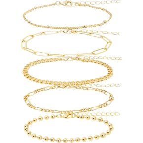 أساور كوموريبي الذهبية للنساء مجوهرات أساور فضية أنيقة أساور كومة إكسسوارات ذهبية للنساء in Kuwait