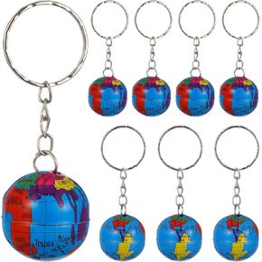 Toyvian Key Chain Key Chain Key Chain 12Pcs Globe Keychain Earth Globe Pendant Keyholder Mini Globe Backpack Hook Backpack Hanging Globe Pendant Party Favors for DIY Craft Key Chain Keychains