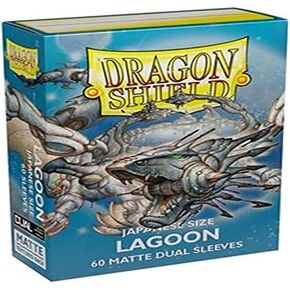 Arcane Tinmen Dragon Shield Japanese Size Sleeves – Matte Dual Lagoon 60CT - Card Sleeves Smooth & Tough - Compatible with Pokemon, Yugioh, & Magic The Gathering – MTG, TCG, OCG, (AT-15148)