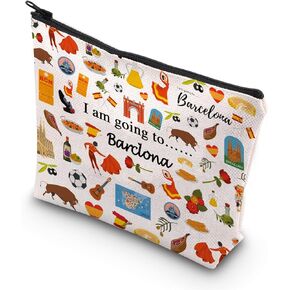 WSNANG Barcelona Travel Gift Barcelona Travel Tote Bag Barcelona Travel Souvenir Bag Spanish Honeymoon Barcelona Travel Bag (Barcelona TB)