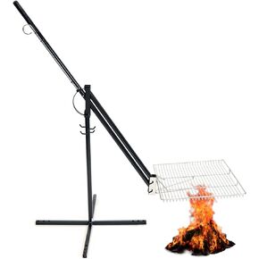 تتميز شواية التخييم BuzzyGrill بشبكة من الفولاذ المقاوم للصدأ وتتضمن خطافًا لتجهيزات المطابخ من الحديد الزهر in Kuwait