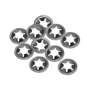 uxcell M12 Star Locking Washer 11.2mm I.D. 25mm O.D. Internal Tooth Lock Washers Push-On Locking Speed Clip 65Mn Black Oxide Finish 10pcs