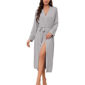 HEARTNICE Robes for Women Soft Long Knit Kimono Bathrobe Lightweight Sleepwear Casual Loungwear