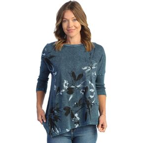 Jess & Jane Women's Playtime Mineral Washed Dolman Sleeve Cotton Tunic