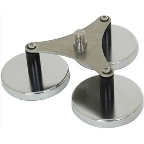 حامل مغناطيسي ثلاثي AdirPro - نظام تركيب مغناطيسي عالي التحمل مع خيط ذكر 5/8 × 11 يستخدم لربط أقطاب المنشور وهوائيات GPS/GNSS بأي أسطح معدنية - رائع لمسح خطوط الأنابيب in Kuwait