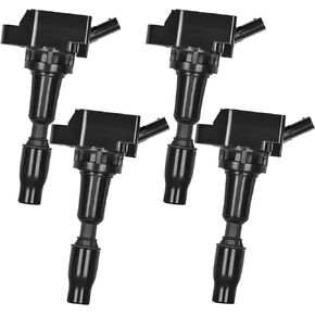 IGNITION COIL 273002GGA0 UF764 SET OF 4 COMPATIBLE WITH HYUNDAI SANTA FE SONATA TUCSON VELOSTER N KIA OPTIMA RONDO SORENTO SPORTAGE STINGER 2.0 2.0T 2.4 L4 GENESIS G70 G80 G90 5.0L V8
