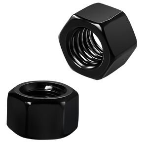 1/2-13 Stainless Hex Nuts, 304 Stainless Steel 18-8 Hexagon Nut, Bright Finish, Black Oxide, 25 PCS