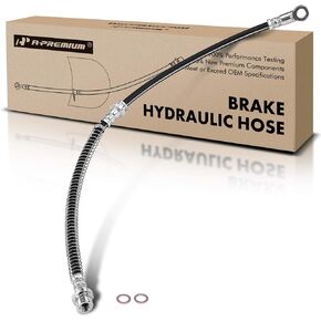 A-Premium Front Driver or Passenger Brake Hydraulic Hose Compatible with Mitsubishi Models - Lancer 2002 2003 2004 2005 2006 2.0L 2.4L Naturally Aspirated - Replace# MR407889