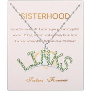 Links Sorority Gifts Green Sisterhood Bracelet Greek Sorority Necklace Jewelry for Women Sorority Paraphernalia Gift