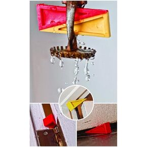 LINE2design Firefighter Door Stopper - Safety Combo Sprinkler Stops Wedge Combo Pack - Multi Surface Compatibility Door Stop Opener Wedges 3 inches Long - (Pack of 4, 2 Yellow & 2 Red)