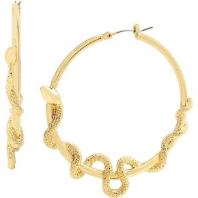 Betsey Johnson Snake Hoop Earrings