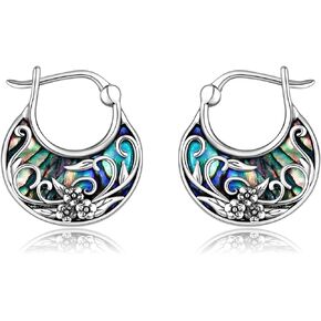 Flower Hoop Earrings 925 Sterling Silver Daisy Earrings for Women Flower Earrings Trendy Birthday Gifts