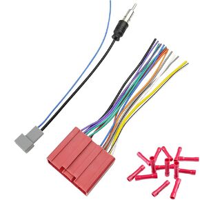 Wiring Harness for Mazda Radio Wire Harness Antenna Adapter Kit, Compatible with Mazda 2/3/4/5/6/CX-5/CX-7/CX-9 Protege Miata MPV Tribute 24Pin Stereo Connector Plug
