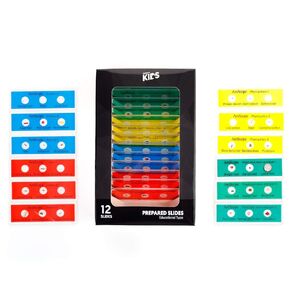 AmScope - 36pc Kids Prepared Microscope Slide Set of Color-Coded Zoological and Botanical Prepared Specimen Slides -PS-P12X3-A