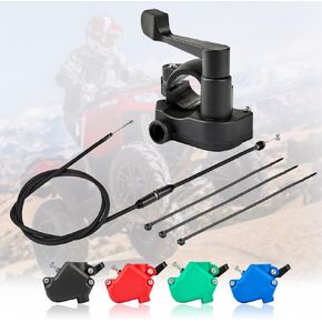 WXF 7/8'' 22mm Thumb Throttle Cable Accelerator Control Assembly for 50cc 70cc 90cc 110cc 125cc 250cc TaoTao ATV Quad Go Kart Pit Bike (Red)