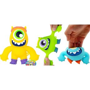 JA-RU Silly Cyclops Squishy Monster Toys for Kids (2 Units) 4.5" One Eyed Alien Action Figure Stretchy Fidget Toy. Stress Relief Anger Management Toys. Treasure Box Prizes. 4349-2s