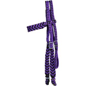 HILASON Horse Bridle Headstall Flat Braided Paracord