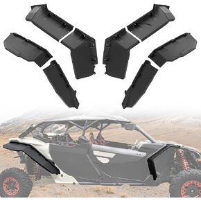 XXL Front & Rear Wider Fender Flares Kit for Maverick X3, Combination Front Rear Extended Mud Flaps Guards for Can Am Maverick X3 MAX All Models 2017-2024 Accessories, Replace OEM #715002973