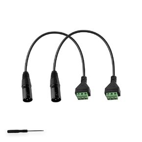 GINTOOYUN XLR Cable 3 Pin XLR Female to 3 Pin Terminal Converter Adapter Cable for Speakers,Microphone,Sound Equipments,Live Performance & Recording(33cm)