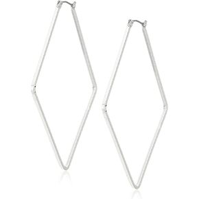 NINE WEST Square Click-It Hoop Earrings, Silver-Tone, One size
