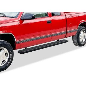 APS Running Boards (Nerf Bars Side Steps Step Bars) Compatible with Chevy GMC CK 1988-1998 Extended Cab (Include Z71) (Will Not Work on Vehicles with Power Boards) (Black Powder Coated 5in)
