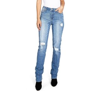 Celebrity Pink Women's Juniors High Rise Slim Fit Straight Leg Jeans in Kuwait