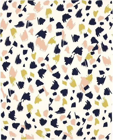 NoJo Terrazzo Peach, Grey & Ivory Fitted Super Soft Crib Sheet, Charcoal, Grey, Ivory, Peach in Saudi Arabia