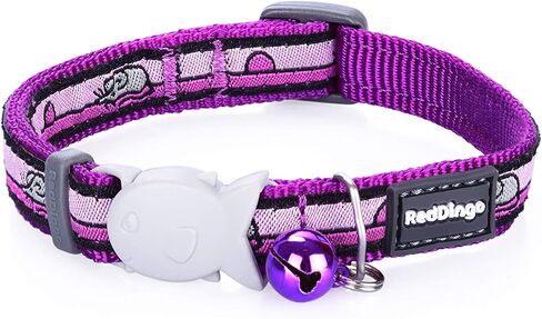 Red Dingo Deisgner Cat Collar, White Stars on Red 12mm x (20-32cm) in Saudi Arabia
