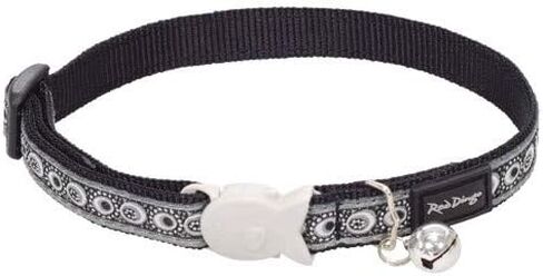 Red Dingo Deisgner Cat Collar, White Stars on Red 12mm x (20-32cm) in Saudi Arabia