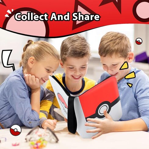 4 Pocket Card Binder, Waterproof Trading Card Binder, 400 Pockets, Double Sided, PU Leather Card Binder, Zipper Collector Card Album for MTG, TCG, Sports Cards in Saudi Arabia