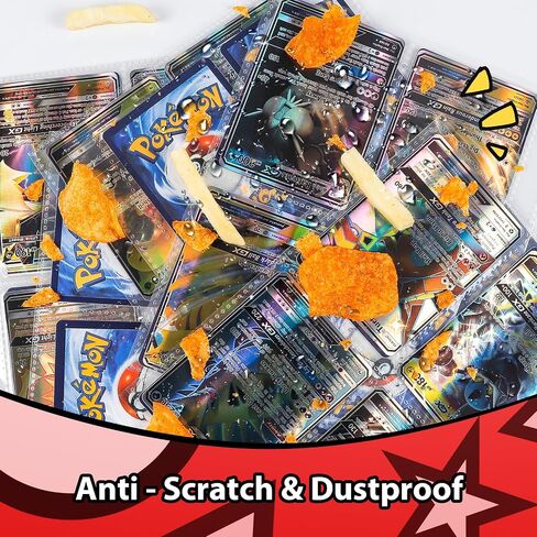 4 Pocket Card Binder, Waterproof Trading Card Binder, 400 Pockets, Double Sided, PU Leather Card Binder, Zipper Collector Card Album for MTG, TCG, Sports Cards in Saudi Arabia