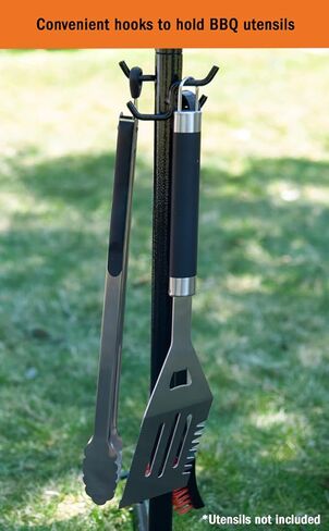 تتميز شواية التخييم BuzzyGrill بشبكة من الفولاذ المقاوم للصدأ وتتضمن خطافًا لتجهيزات المطابخ من الحديد الزهر in Kuwait