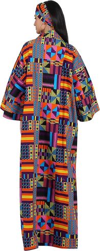 Long Kimono For Women African Print Kimonos Dusters Cardigan Dress Boho Kaftan Formal Dresses Afrocentric Attire Wear in Saudi Arabia
