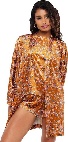 Savage X، رداء قصير مخملي نسائي قصير، Distorted Bloom، XS/S in Kuwait