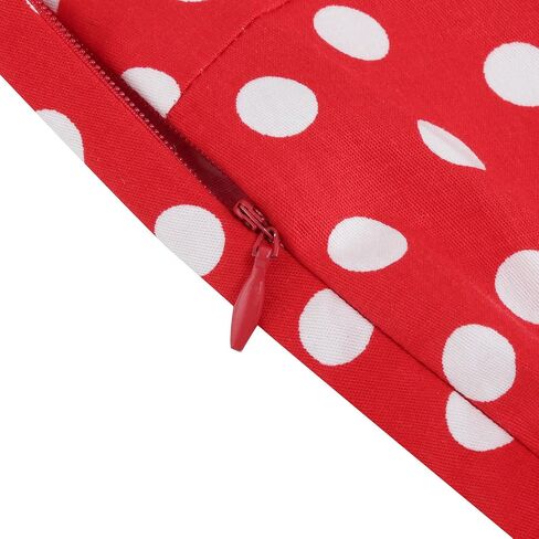 1950s Dresses for Women Vintage Elegant Short Puff Sleeve Polka Dot Patchwork Knee Length Cocktail Party Dress in Saudi Arabia