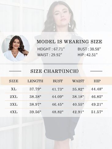 فستان نسائي مقاس كبير Bodycon لحفلات الزفاف وكوكتيل الصيف الإمبراطورية الخصر التفاف الخامس الرقبة كشكش الركبة فساتين العمل in Kuwait