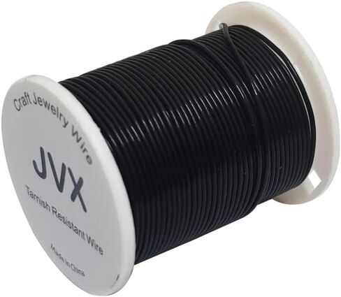 سلك مجوهرات مقاس 28 مقاس 40 ياردة مطرز بالخرز وسلك نحاسي مقاوم للتلطيخ باللون الأسود in Kuwait