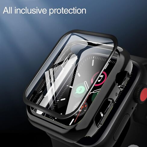 2 Pack Cases with Screen Protector for Apple Watch Series 6 SE Series 5 Series 4 40mm, Shiny Hard Protective Snap on Cover (Gold+Silver) in Saudi Arabia