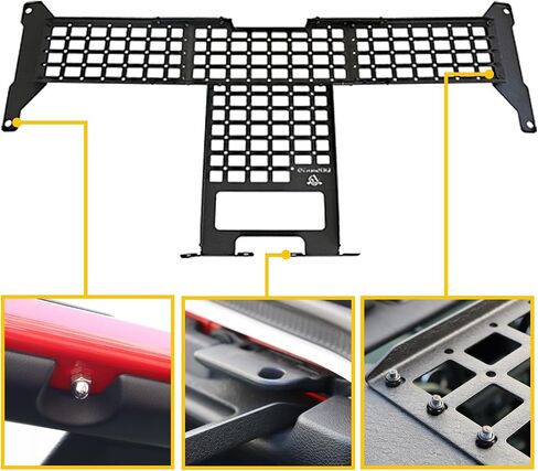 Molle Panel Roof Rack Fit Jeep Wrangler JL JLU JT Gladiator 2018-2023 Easy Installation in Saudi Arabia