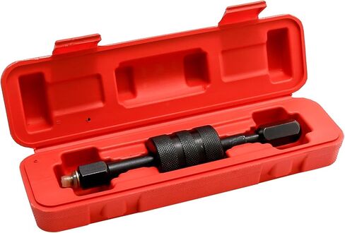 Diesel Fuel Injector Remover Injectors Puller Tool Replacement for Bosch, Lucas Injectors with M8/M12/M14 Thread Adapter, 1.3-pound Shop Hammer Weight and A Red Box in Saudi Arabia