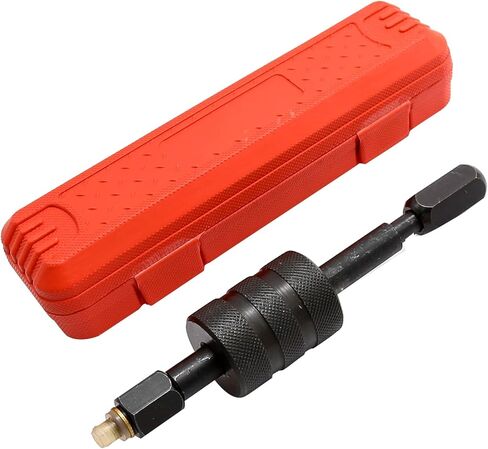 Diesel Fuel Injector Remover Injectors Puller Tool Replacement for Bosch, Lucas Injectors with M8/M12/M14 Thread Adapter, 1.3-pound Shop Hammer Weight and A Red Box in Saudi Arabia