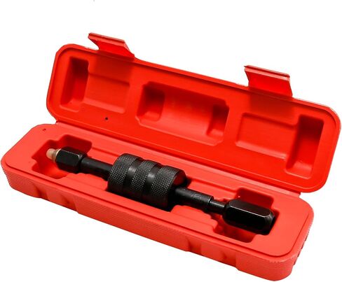 Diesel Fuel Injector Remover Injectors Puller Tool Replacement for Bosch, Lucas Injectors with M8/M12/M14 Thread Adapter, 1.3-pound Shop Hammer Weight and A Red Box in Saudi Arabia