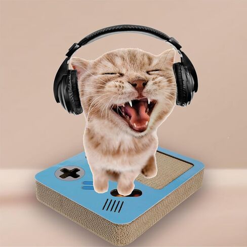 DK Cat Scratcher، وحدة تحكم للخدش لألعاب الفيديو الرجعية، وسادة خدش وصندوق من الورق المقوى للقطط الداخلية، ملحقات القطط المضحكة in Saudi Arabia
