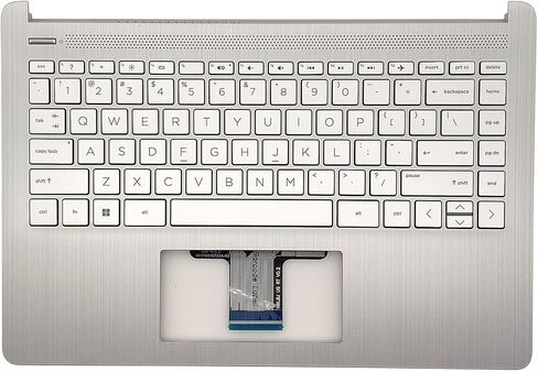 Replacement Non-Backlit Keyboard Palmrest Upper Case Top Cover for HP 14-DQ 14-FQ 14T-DQ 14Z-FQ Laptop Assembly L88200-001 Natural Silver in Saudi Arabia