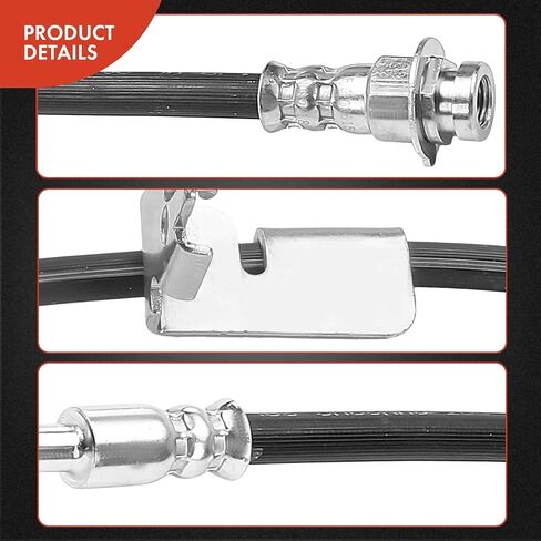 A-Premium Rear Driver Brake Hydraulic Hose Compatible with Select Chrysler and Dodge Models - Sebring 2001-2006, Stratus 2001-2006, with Rear Disc Brakes - Replace# 4879283AA in Kuwait