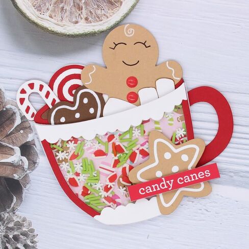 KSCRAFT Christmas Tea Cup Shaker Metal Cutting Dies Stencils for DIY Scrapbooking Decorative Embossing DIY Paper Card in Saudi Arabia
