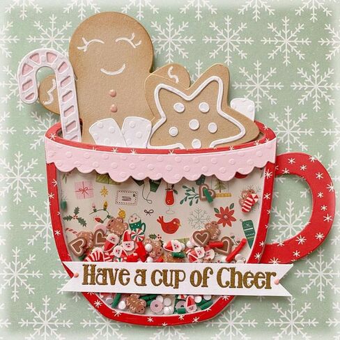 KSCRAFT Christmas Tea Cup Shaker Metal Cutting Dies Stencils for DIY Scrapbooking Decorative Embossing DIY Paper Card in Saudi Arabia