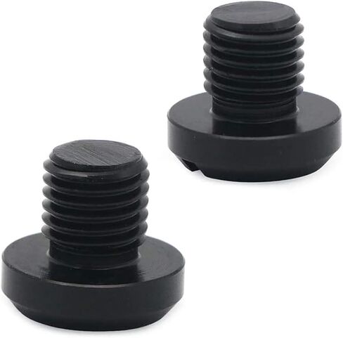 2 PCS Motorcycle Mirror Plugs, 0.3In Waterproof Metal Rearview Mirror Anti-rust Screw, Rearview Mirror Holder Compatible with Suzuki Honda Yamaha Kawasaki Motorcycle (Black) in Saudi Arabia