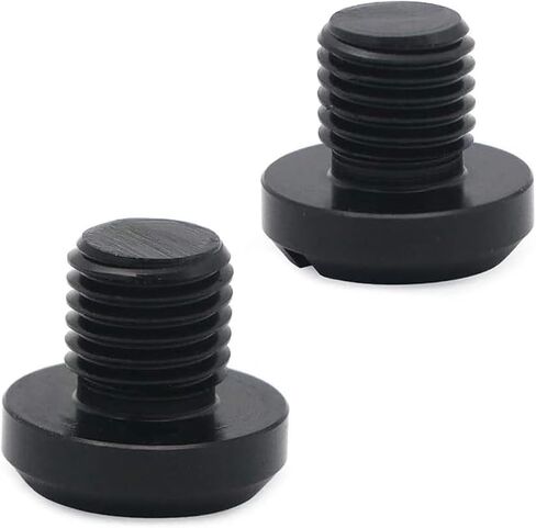2 PCS Motorcycle Mirror Plugs, 0.3In Waterproof Metal Rearview Mirror Anti-rust Screw, Rearview Mirror Holder Compatible with Suzuki Honda Yamaha Kawasaki Motorcycle (Black) in Saudi Arabia