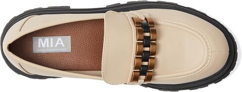 حذاء MIA النسائي Gabina Lug Sole Loafers كاجوال - أسود in Saudi Arabia